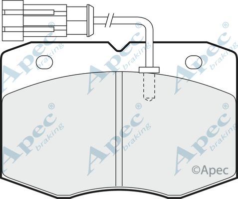 APEC BRAKING Комплект тормозных колодок, дисковый тормоз PAD1057